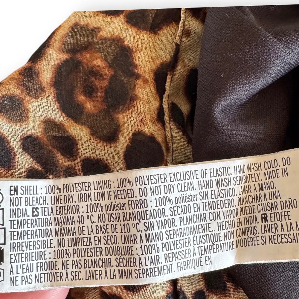 FOREVER 21 Leopard print wide leg pants size S - Picture 6 of 10